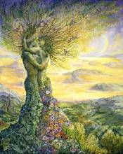 Josephine Wall, Nature`s Embrace, ca. 112x88cm, 275 Farben, runde Steine, Vollbild