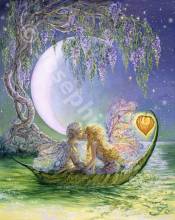Josephine Wall, Wisteria Moon, 90x71cm, 240 Colours, Square Stones, Full Image