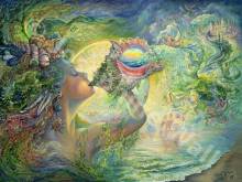 Josephine Wall, Call Of The Sea, 90x67cm, 225 Colours, Square Stones, Full Image