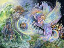 Josephine Wall, Magical Meeting, 120x89, 260 Farben, eckige Steine, Vollbild