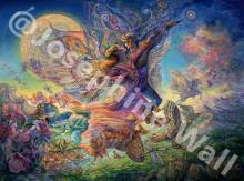 Josephine Wall, Titania & Oberon, 112x83cm, 275 Colours, round Stones, Full Image