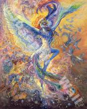 Josephine Wall, Blue Bird, 112x89cm, 248 Colours, round Stones, Full Image