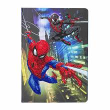 Notebook for painting, Spiderman, approx. 26x18cm, 48 pages, lined, partial image