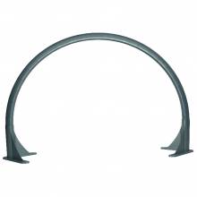 Arc lamp / arc lamp, half moon (without LED), 94 x 57.8 cm, silver