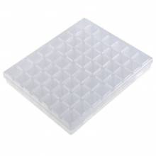 Sorting box, 56 compartments, divided into 2x7 rows with 4 cases and lockable lids