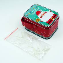 Metal Christmas tin with multiple applicator & correction slider, approx. 10.5x8x6cm