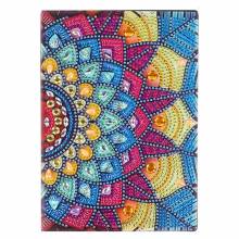 Notebook for painting, abstract, rhinestones and special stones, approx. 21x14.5cm, blank