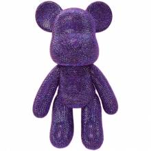 Stand-up bear 3D model - with round AB stones for painting, light purple, approx. 22cm - Kopie