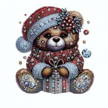 Large Diamond Painting Teddy Bear Display, 23cm x 21cm