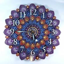 Diamond Painting Wanduhr auf Holz, 29cm