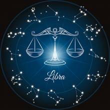 Zodiac Libra, Glow In The Dark – Night Glow, Square Stones, 60x60cm, 45 Colours, Full Image