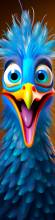Diamond Painting picture, Crazy Bird, square stones, 40x160cm, 69 colours, full picture