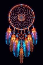 Diamond Painting picture, Dreamcatcher, square stones, 60x90cm, 60 colours, full picture