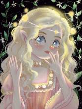 Diamond Painting Bild, Star Fairy, runde Steinchen, 50x66cm, 56 Farben inkl. 3 AB & 2 Feensteine, Vollbild