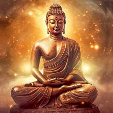 Diamond Painting Bild, Buddha, runde Steinchen, 60x60cm, 46 Farben, Vollbild