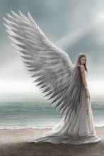 Anne Stokes, Spirit Guide, 100x150cm, 79 Farben inkl. AB & Feensteine, runde Steine, Vollbild