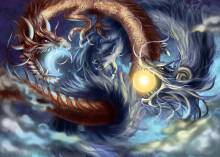 DrakeTurtle, Heaven Dragon, Round Stones, Approx. 65x90cm, 70 Colours, Full Image