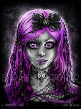 Sarah Richter, Gothic Doll, 60x80cm, 45 colors incl. 3 AB, square stones, full picture