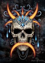 Sarah Richter, Moon Queen, 50x70cm, 40 Farben, eckige Strass-Steine, Vollbild