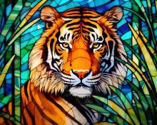 Diamond Painting Bild, Glastiger, runde Strass-Diamanten, 70x90cm, 70 Farben, Vollbild