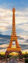 Diamond Painting picture, Eiffel Tower, round stones, approx. 70x156cm, 60 colours, full picture