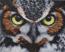 Crystal Art Kit, stretched on a wooden stretcher, The Wise One, round stones, approx. 50x40cm, full image