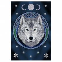 Notebook for painting, Lunar Wolf, by Anne Stokes, approx. 26x18cm, 48 pages, lined, partial image
