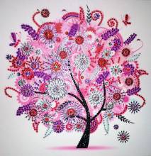 Diamond Painting picture, tree, autumn, rhinestones, approx. 25x25cm, partial picture, good for beginners