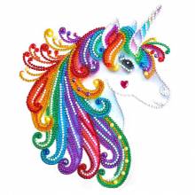 Sticker large, motif unicorn, painting set complete with round stones