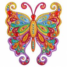 Sticker large, motif Butterfly, painting set complete with round stones
