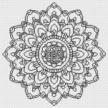 Leinwand mit Motiv (ohne Steine) Mandala, 50x50cm, für runde Steine, Vollbild