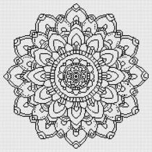 Leinwand mit Motiv (ohne Steine) Mandala, 50x50cm, für runde Steine, Vollbild