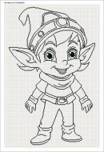 Leinwand mit Motiv (ohne Steine) Wichtel, 40x60cm, für eckige Steine, Vollbild