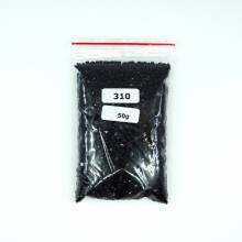 Steinchen, eckig (square), Farbe 310, Schwarz, Tüte mit 50 Gramm