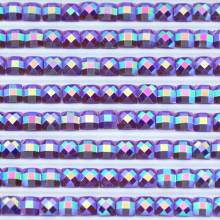 AB Stones, square, (Iridescent), 208, Lavender Very Dark, 200 pcs.