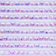 AB Steine, eckig, (Irisierend), 211, Lavender Light, 200 Stück