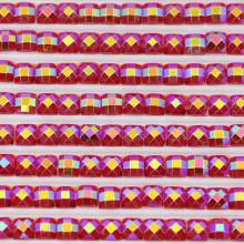 AB Steine, eckig, (Irisierend), 321, Red, 200 Stück