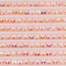 AB Steine, eckig, (Irisierend), 754, Peach Light, 200 Stück