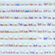 AB Stones, square, (Iridescent), 762, Pearl Grey very light, 200 pcs.