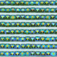 AB Steine, eckig, (Irisierend), 904, Parrot Green Very Dark, 200 Stück