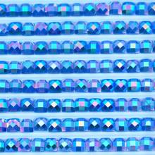 AB Steine, eckig, (Irisierend), 995, Electric Blue Dark, 200 Stück