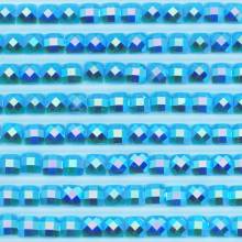 AB stones, square, (Irisizing), 996, Electric Blue Medium, 200 pieces
