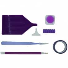 Tool-Set, Stift, Wachsdose, Pinzette, Washi Tape, Stifthalter, Aufsätze, Schälchen mit Schüttöffnung