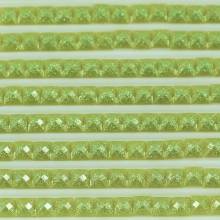 Feensteine, eckig, (glitzernd), 166, Lime Green, 500 Stück