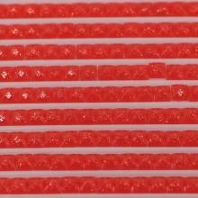 Feensteine, eckig, (glitzernd), 666, Red Bright, 500 Stück