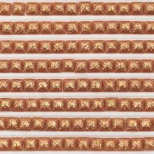 Fairy stones, square, (sparkling), 975, Golden Brown Dark, 500 pieces