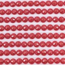 Feensteine, rund, (glitzernd), 304, Red Medium, 500 Stück