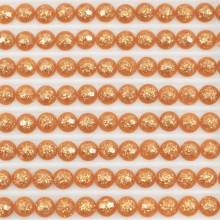 Fairy stones, round, (sparkling), 3826, Golden Brown, 500 pieces