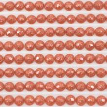 Fairy stones, round, (sparkling), 3830, Terra Cotta, 500 pieces