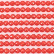 Fairy stones, round, (sparkling), 666, Red Bright, 500 pieces